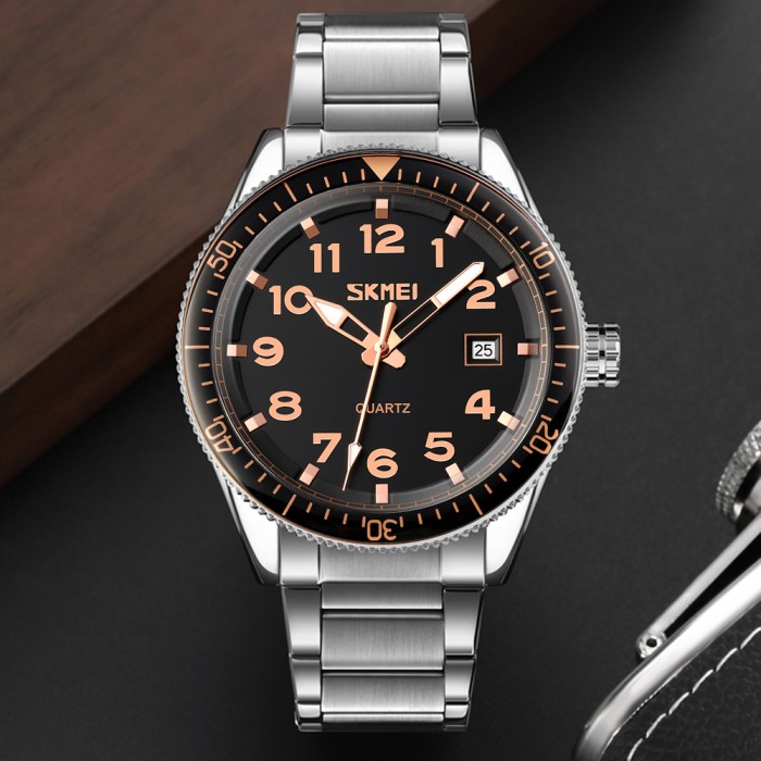 Годинник Skmei 9232SRGBK Рожеве Золото-Чорний