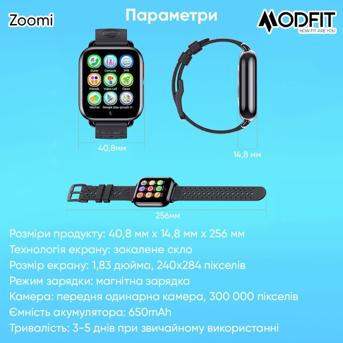 Смарт годинник Modfit Zoomi All Black
