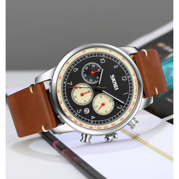 Годинник Skmei 9318BEBN Beige-Brown: Стиль та Комфорт для Чоловіків