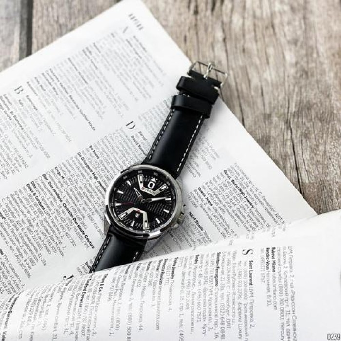 Curren 8379 Silver-Black