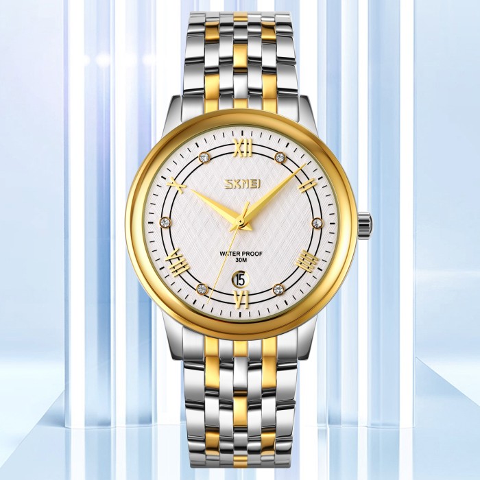 Наручний годинник Skmei 9272TGDSI-B Gold/Silver-Silver для чоловіків