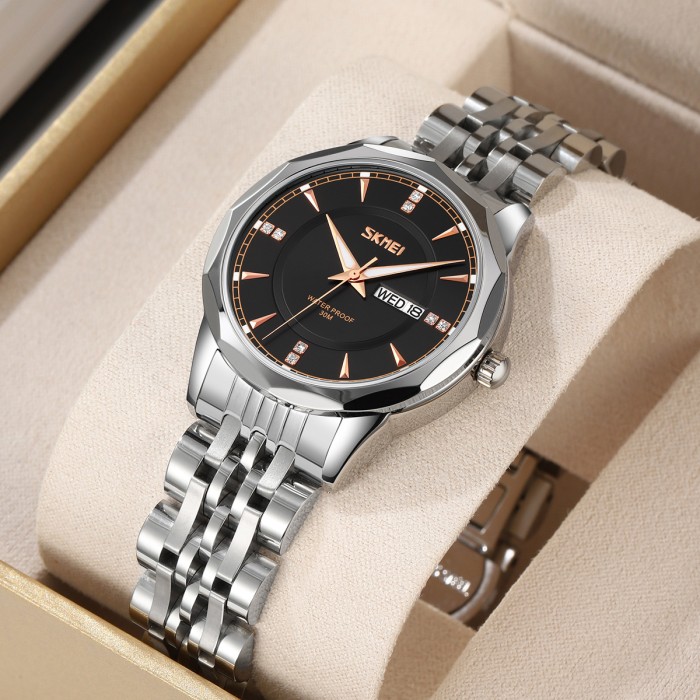 Жіночі наручні годинники Skmei 9264SIBK Silver-Black