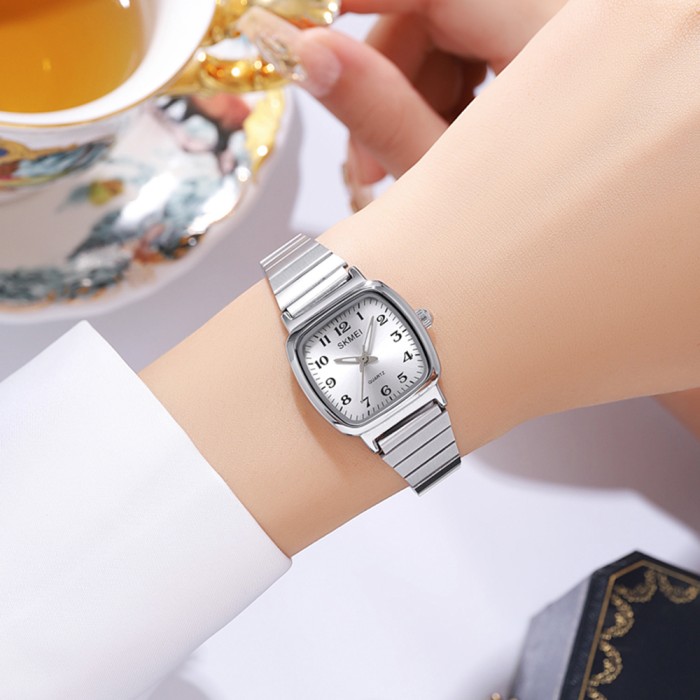 Жіночий наручний годинник Skmei 2292SI-AC Silver Numbers