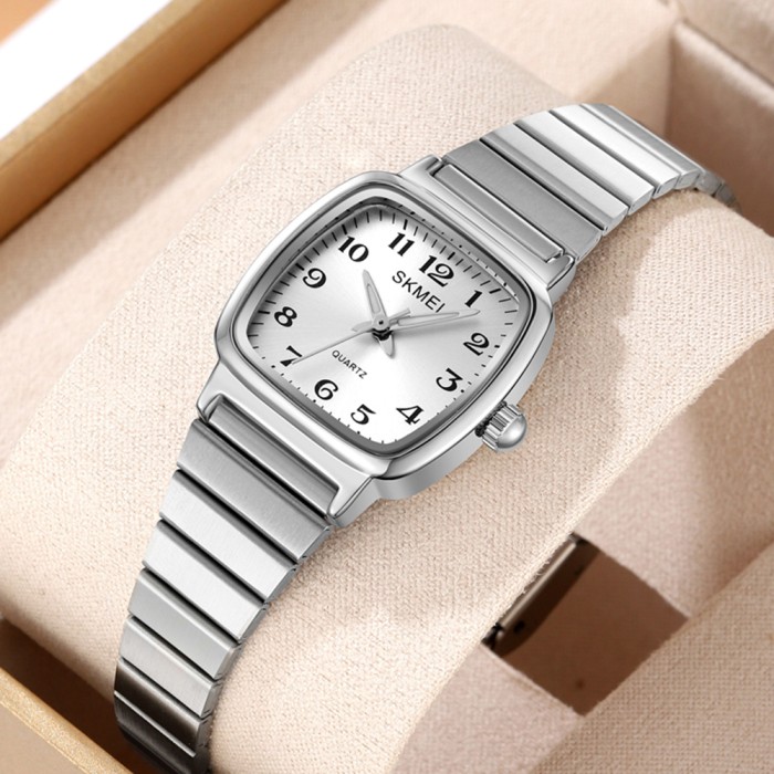 Жіночий наручний годинник Skmei 2292SI-AC Silver Numbers