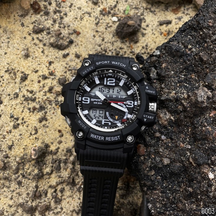 Спортивний годинник Sanda 759 All Black для чоловіків