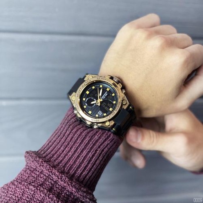 Наручний годинник Sanda 739 Black-Gold - стиль і функціональність