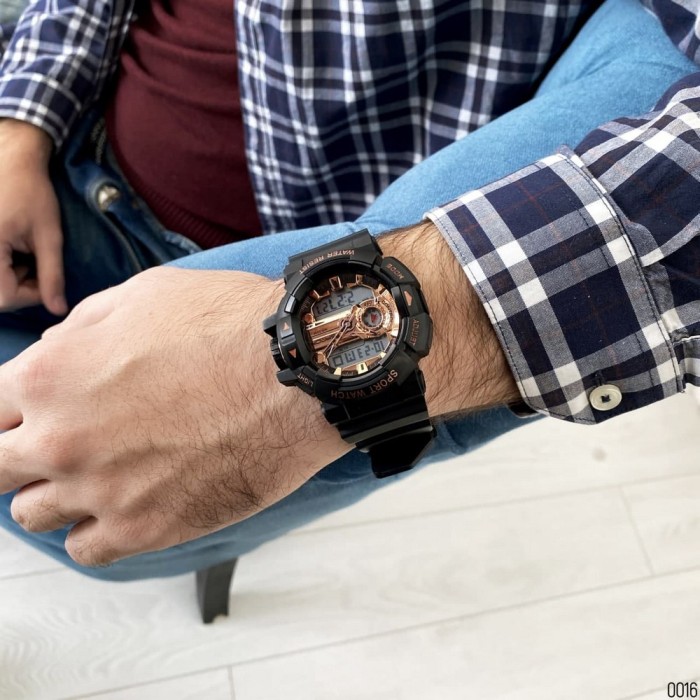 Годинник Sanda 599 Black-Cuprum – ідеальний аксесуар для активних чоловіків