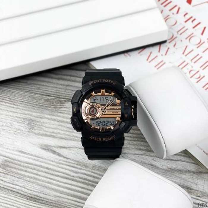 Годинник Sanda 599 Black-Cuprum – ідеальний аксесуар для активних чоловіків