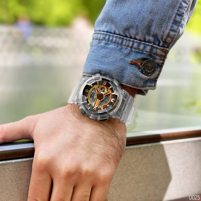 Спортивний чоловічий годинник Sanda 298 Gold