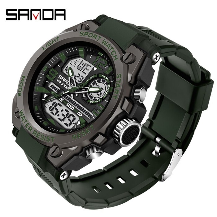 Годинник Sanda 6024 Black-Military Wristband – Спортивний стиль і функціональність