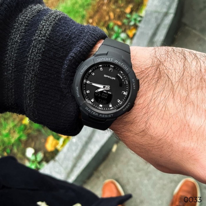 Жіночі спортивні годинники Sanda 6005 Black-Silver