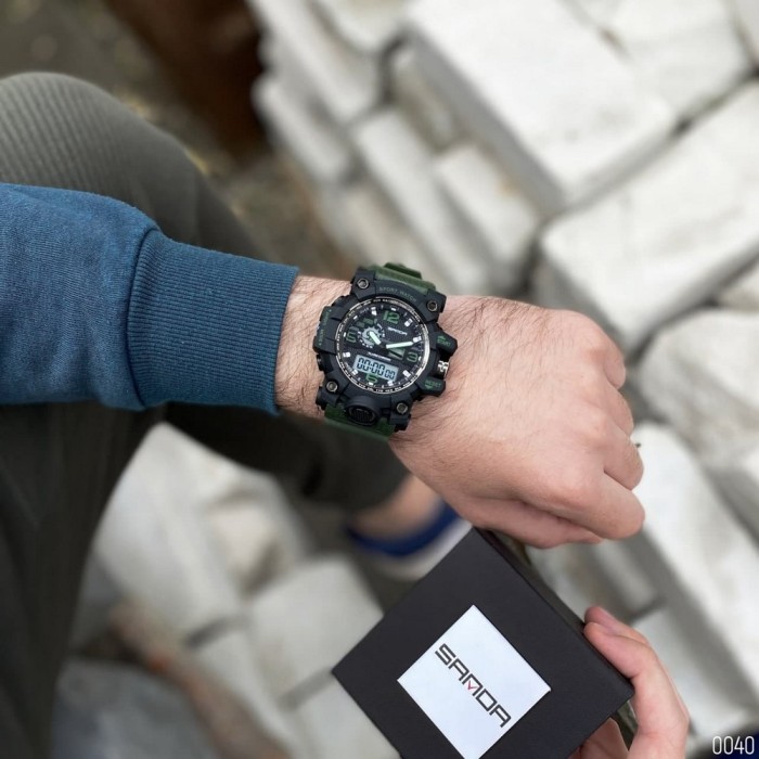 Годинники Sanda 742 Green-Black - Стиль та комфорт