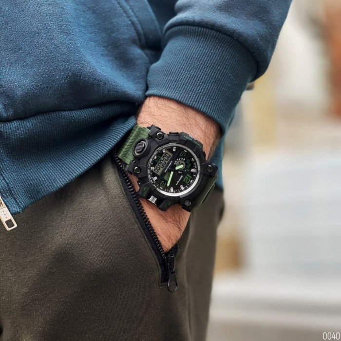 Годинники Sanda 742 Green-Black - Стиль та комфорт