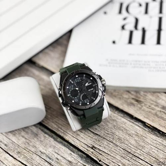 Годинник Sanda 6008 Green-Black – Спортивний стиль для активних чоловіків