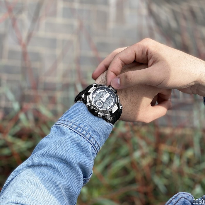Наручний годинник Sanda 6015 Black-Silver