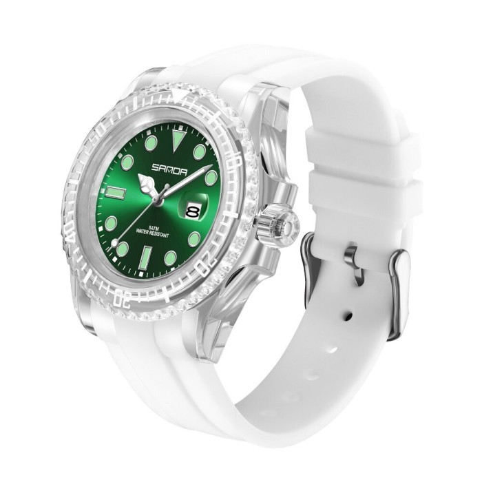 Спортивний годинник Sanda 9007 White-Green