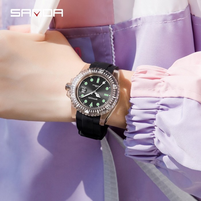 Годинник Sanda 9007 All Black - стильний жіночий аксесуар