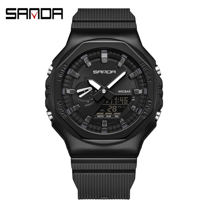 Годинник Sanda 3167 All Black – стиль для активних