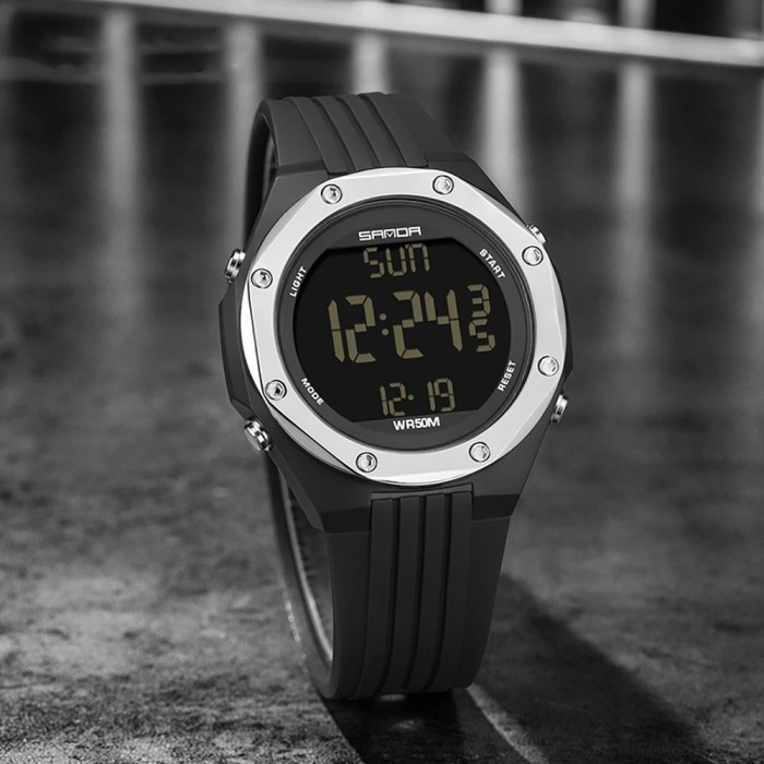 Наручний годинник Sanda 6093 Black-Silver