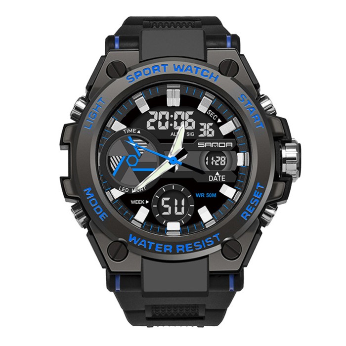 Спортивний годинник Sanda 3311 Black-Blue