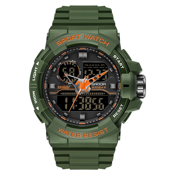 Годинник Sanda 6025 Army Green – Спортивний стиль та функціональність