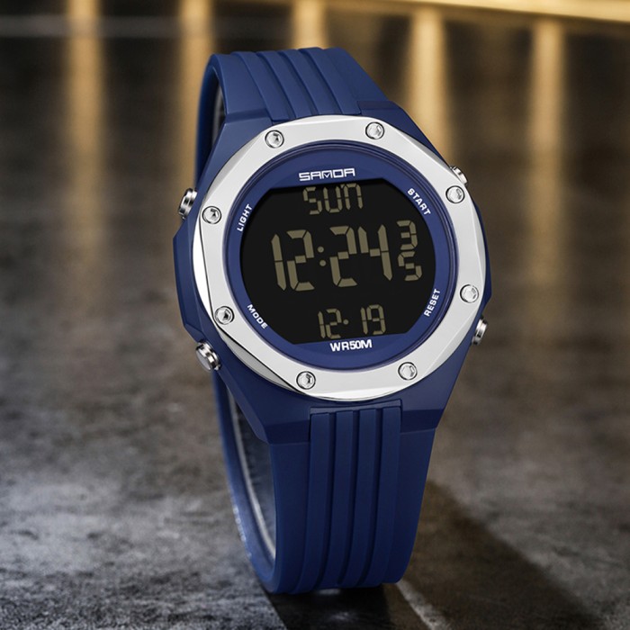 Наручні годинники Sanda 6093 Blue-Silver