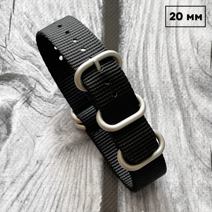 Ремешок Nato Black 20 мм