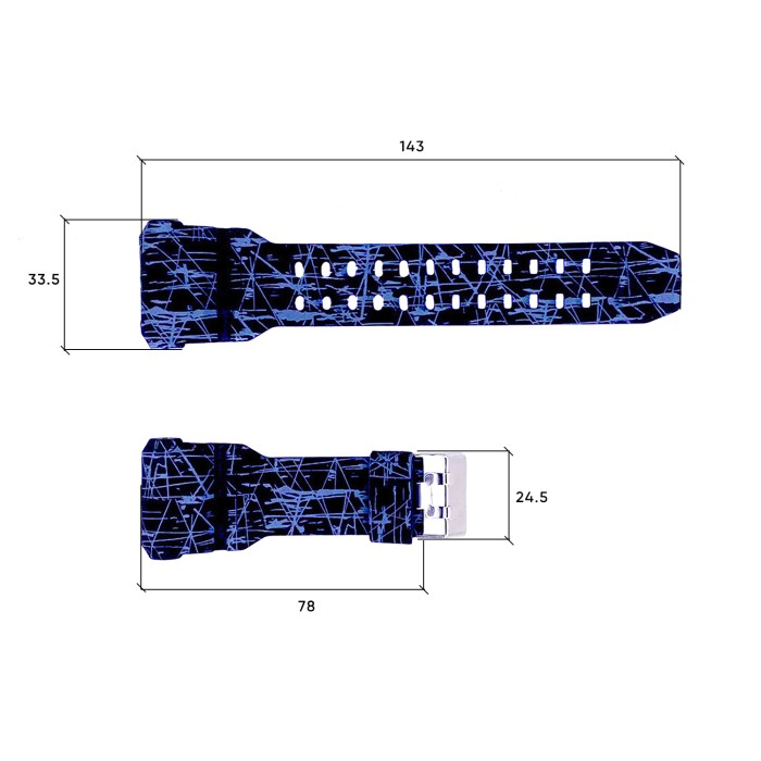 Ремінець для годинника Skmei 1637GYBK Grey Black