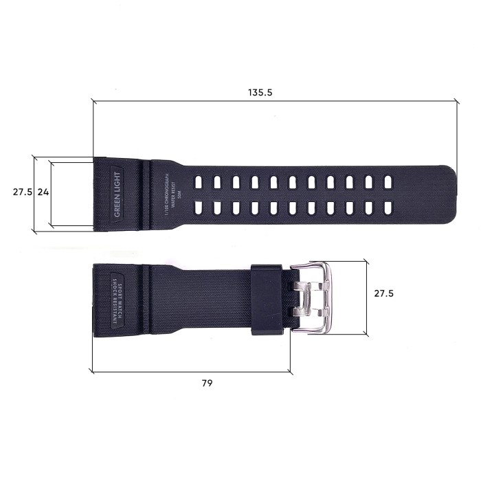 Ремінець для годинника Skmei 1283/1277/1384BK Black