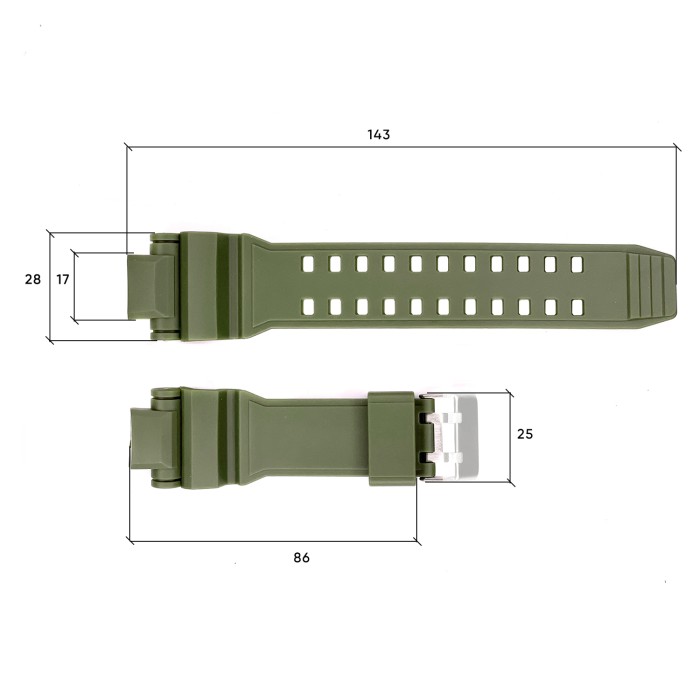 Ремінець для годинника Skmei 1617AG Army Green