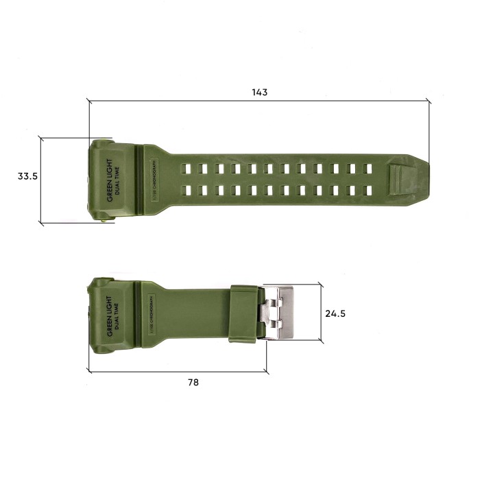 Ремінець для годинника Skmei 1520AG Army Green