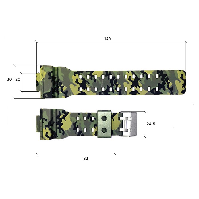 Ремінець для годинника Skmei 1688CMGN Camo Green