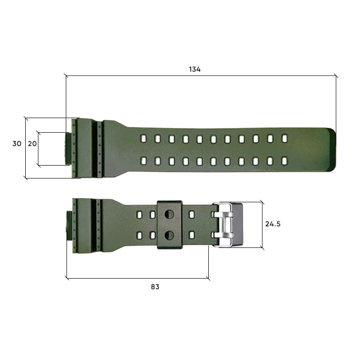 Ремінець для годинника Skmei 1688AG Army Green