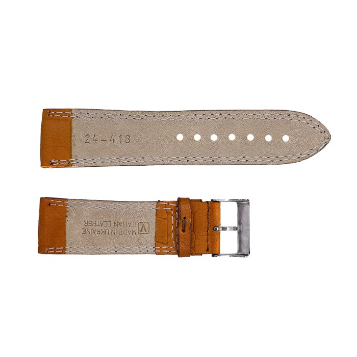 Ремінець шкіряний 418 24x22 світло-коричневий крокодил