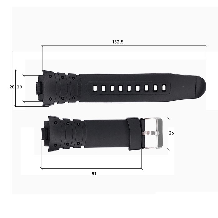 Ремінець для годинника Skmei 1068/1301/1231/1560/1820BK Black