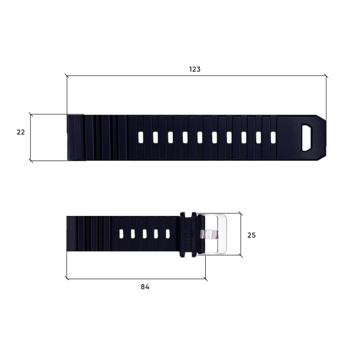 Ремінець для годинника Skmei 1657BK Black