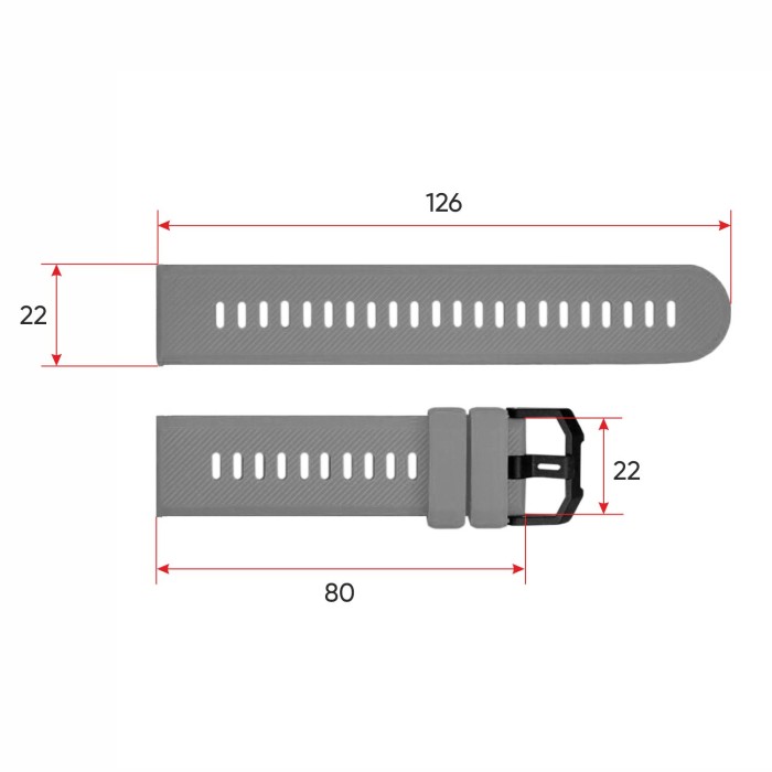 Ремінець для смарт годинника Modfit Base T2 Grey