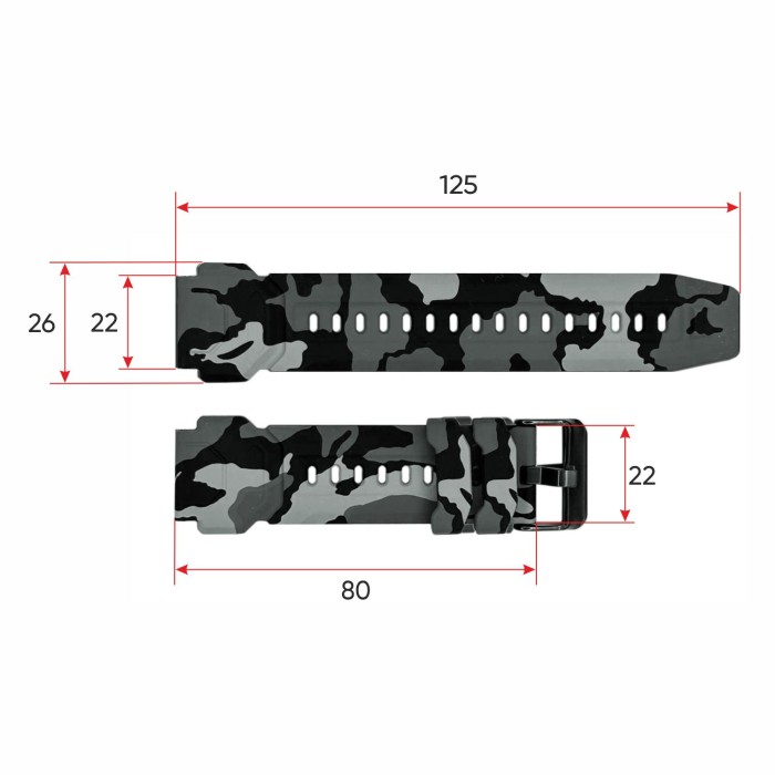Ремінець для смарт годинника C20 Camo Grey
