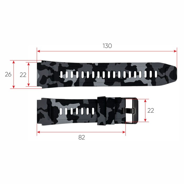 Ремінець для смарт годинника Modfit Combat Camo Grey