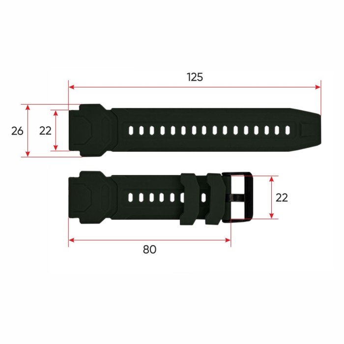 Ремінець для смарт годинника Modfit Warrior Black