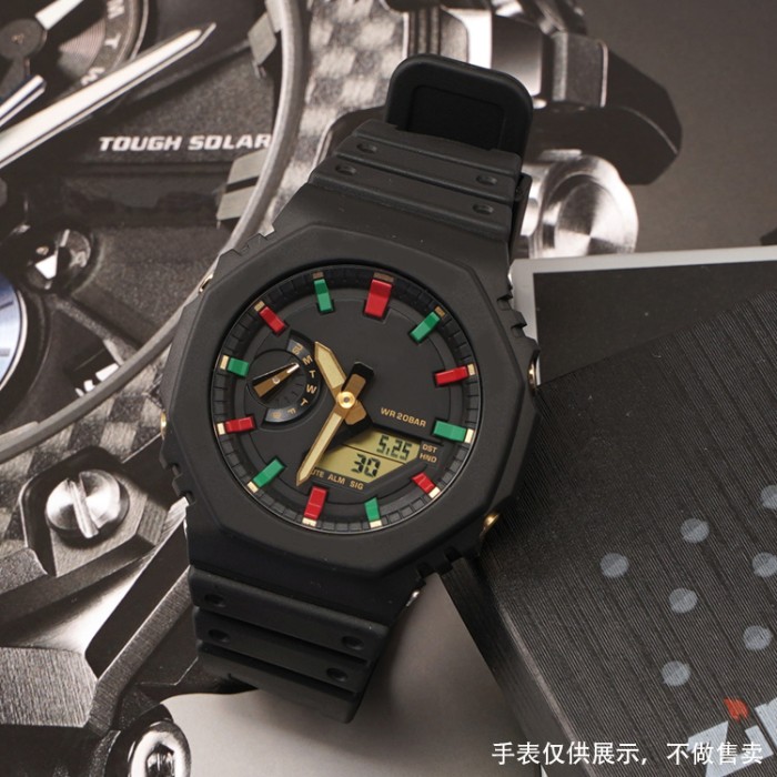 Ремінець + безель (рант) для Casio G-Shock GA-2100 Black BK