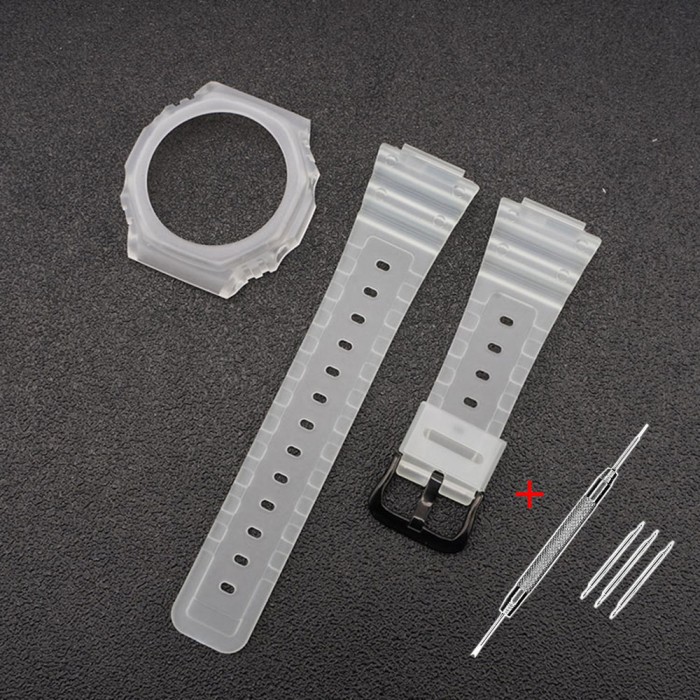 Ремінець + безель (рант) для Casio G-Shock GA-2100 Transl BK