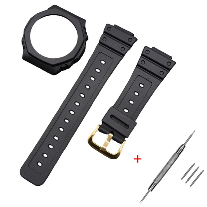 Ремінець + безель (рант) для Casio G-Shock GA-2100 Black GD