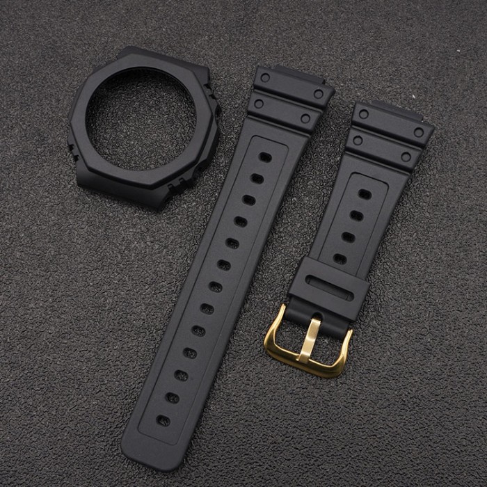 Ремінець + безель (рант) для Casio G-Shock GA-2100 Black GD