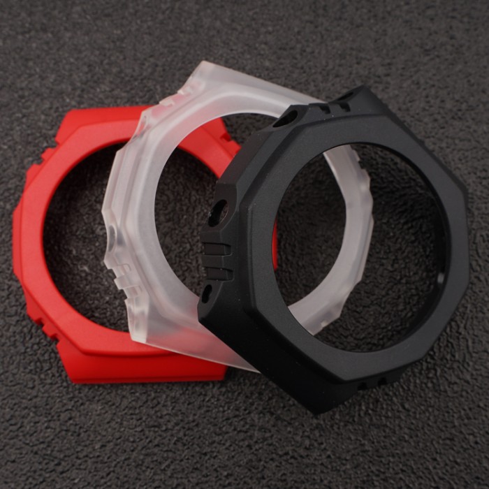 Ремінець + безель (рант) для Casio G-Shock GA-2100/GA-2110 Red Black