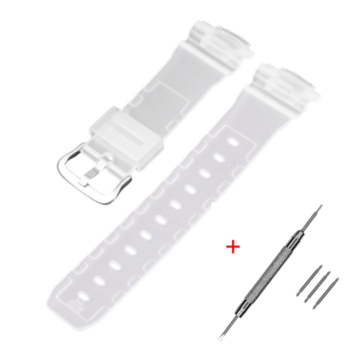 Ремінець для Casio G-Shock DW-5600/6900/G-5600/GW-M5610 Translucent Silver