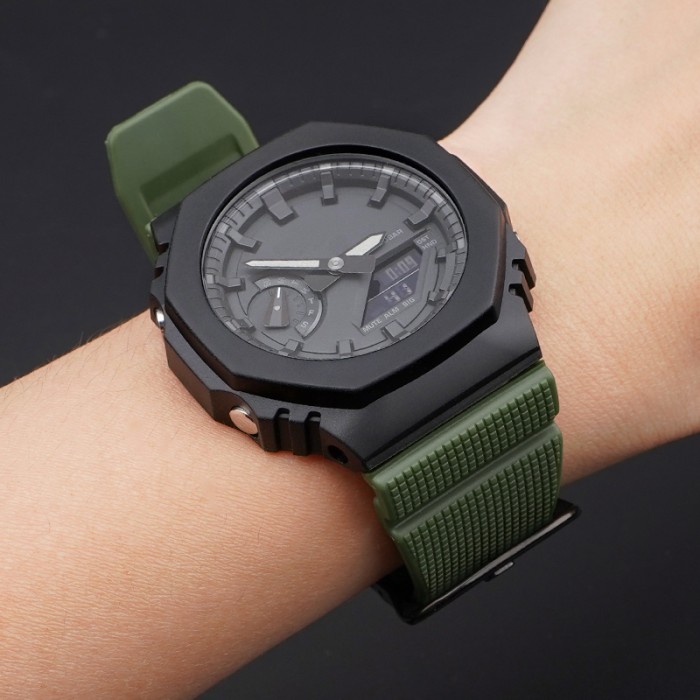 Ремінець для Casio G-Shock GM-2100 B Army Green BK