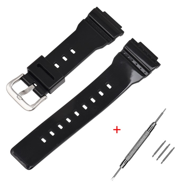 Ремінець для Casio G-Shock DW-5600 Black-Glossy SI