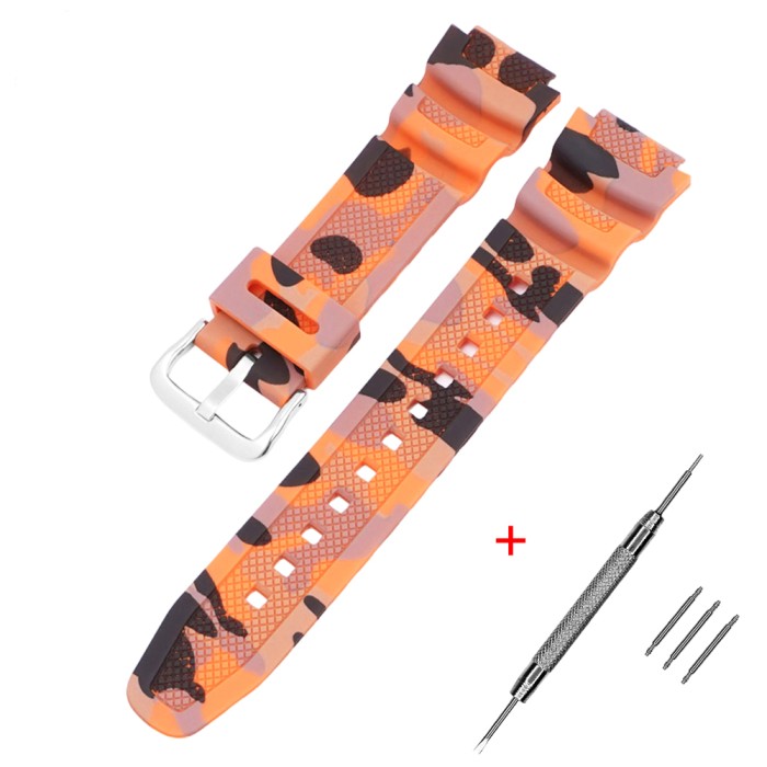 Ремінець для Casio G-Shock AQ-S800/AE-1200 Camo Orange SL