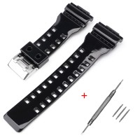 Ремінець для Casio G-Shock GA-100/110 Black-Glossy SI